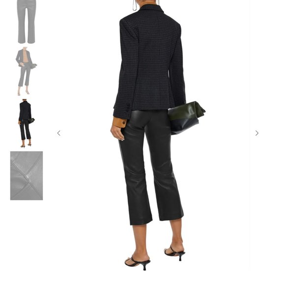 THEORY Leather kick-flare pants - Picture 7 of 7